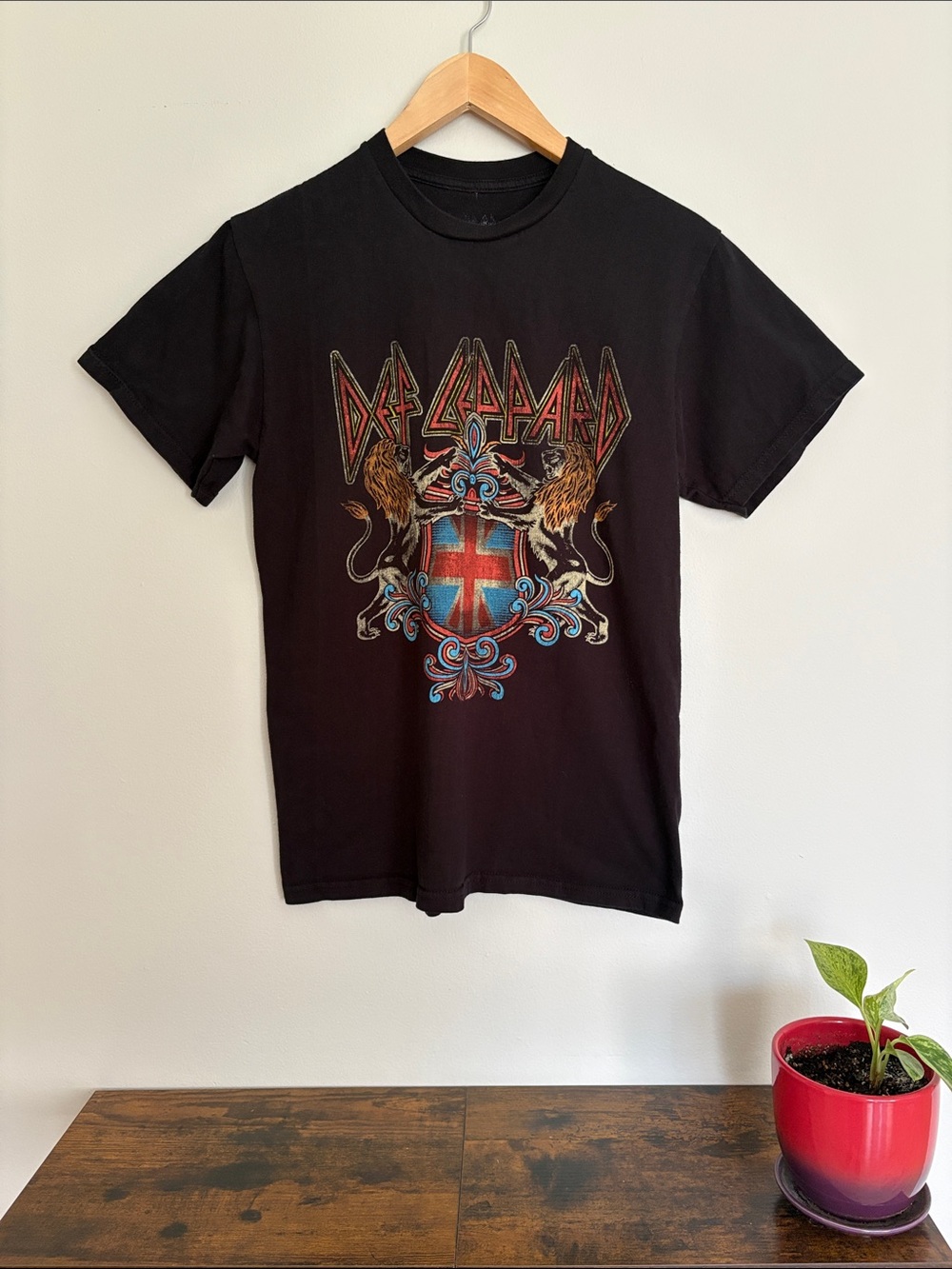 Def Leppard Black Graphic T-Shirt - Medium